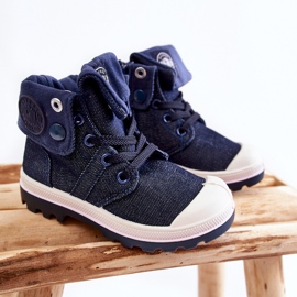 Children's High-top Sneakers, Navy Blue Tobby 1 Children's High-top Sneakers, Navy Blue Tobby 1