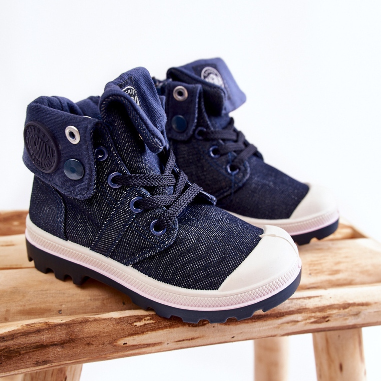 Children's High-top Sneakers, Navy Blue Tobby 1 Children's High-top Sneakers, Navy Blue Tobby 1