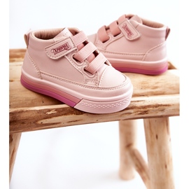 PA1 Children's High-top Sneakers With Ribbed Pink Baxter 2