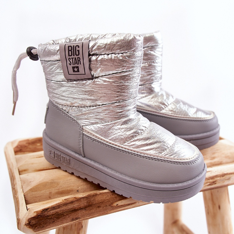 Children's snow boots Big Star KK374218 Szaro-Srebrne silver 1