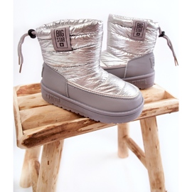 Children's snow boots Big Star KK374218 Szaro-Srebrne silver grey 2