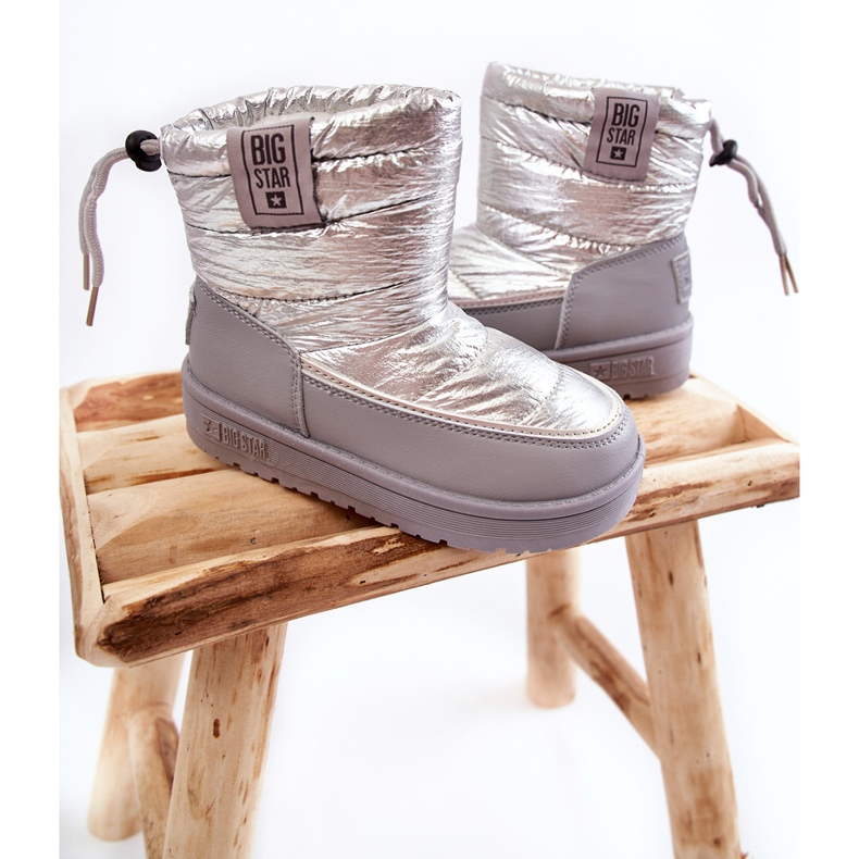 Children's snow boots Big Star KK374218 Szaro-Srebrne silver 2