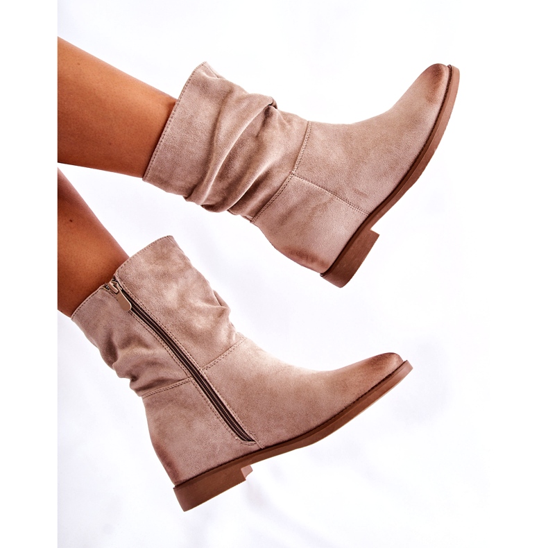 PG1 Women's Suede High Boots Beige Venis CH2180 2