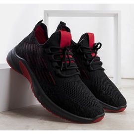 Black and red Brownle sports sneakers 1