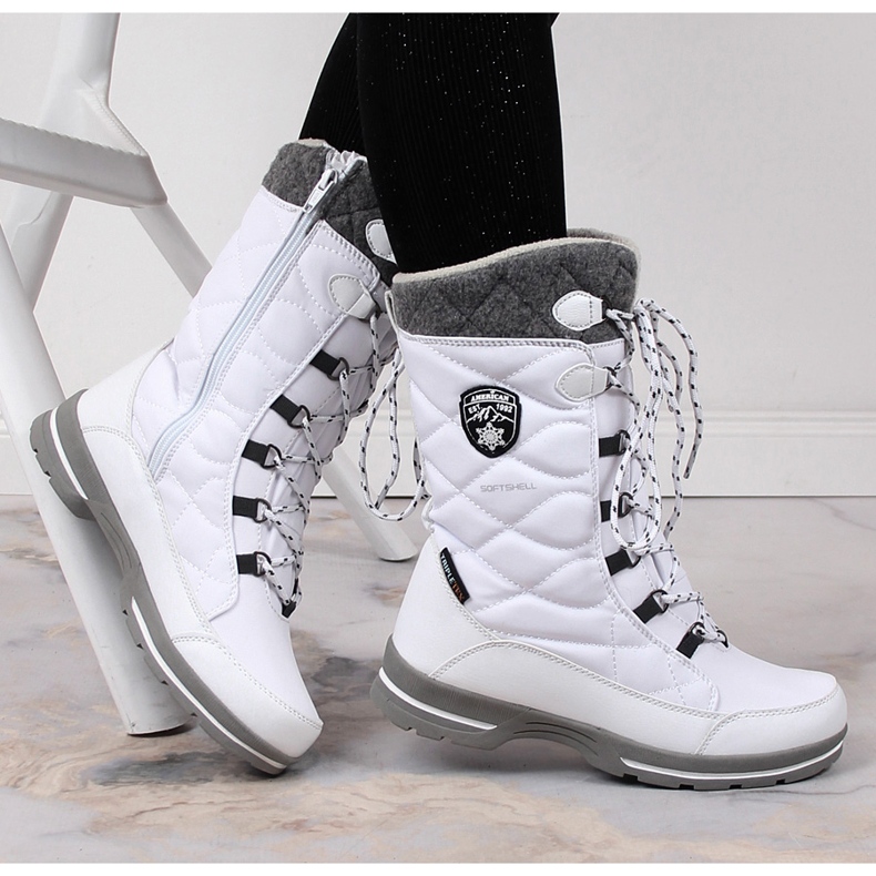 Women's snow boots waterproof winter white American Club 08/22 2 Women's snow boots waterproof winter white American Club 08/22 2