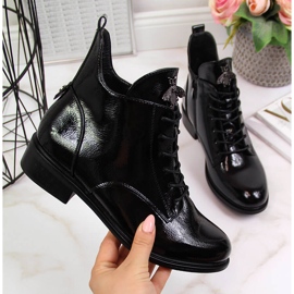 Women's black insulated patent black Filippo boots 2