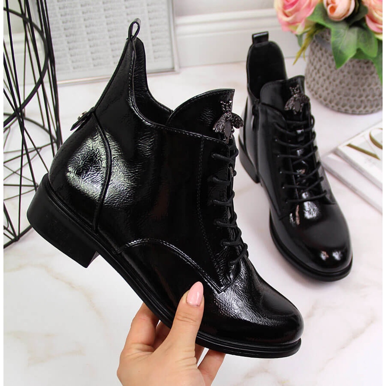 Women's black insulated patent black Filippo boots 2 Women's black insulated patent black Filippo boots 2