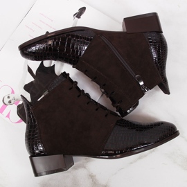 Women's boots insulated brown snake skin Filippo 1