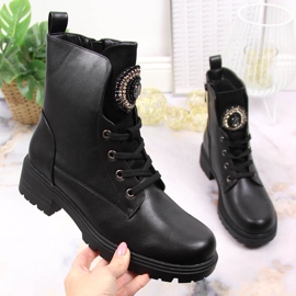 S.Barski Black women's boots with beads insulated black S. Barski 1 S.Barski Black women's boots with beads insulated black S. Barski 1