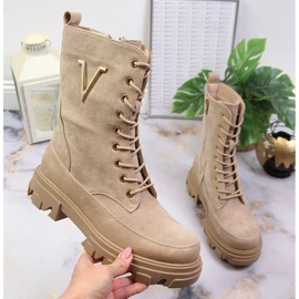 Women's beige insulated boots Jezzi JEZ375B 1