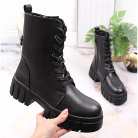 Black insulated black Sergio Leone platform boots 1