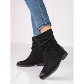 Women's suede boots on the Shelovet wedge black 1 Women's suede boots on the Shelovet wedge black 1