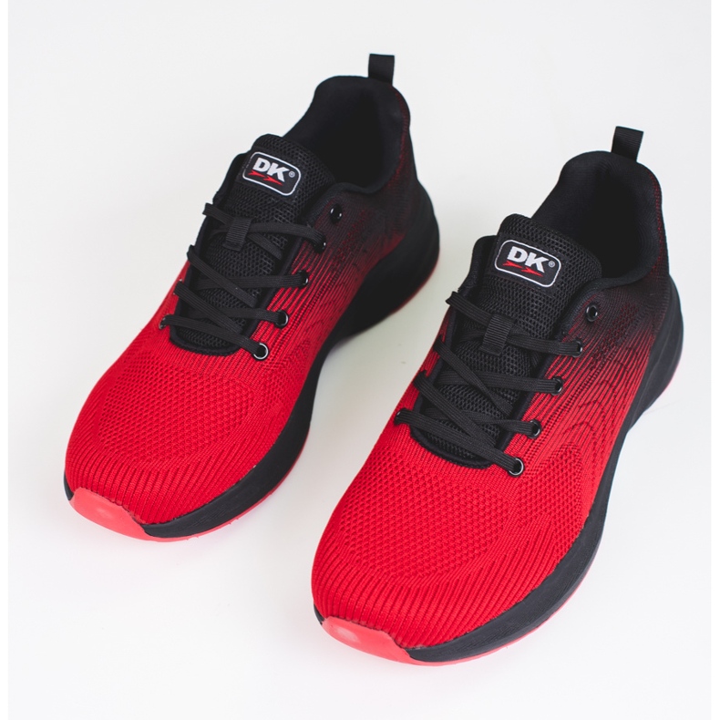 DK two-tone lace-up sports shoes black red 2 DK two-tone lace-up sports shoes black red 2