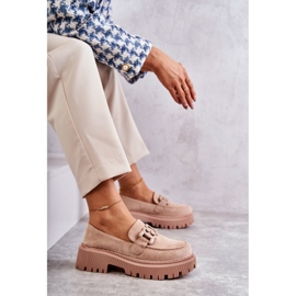 FB2 Women's brogues with an ornament Beige Leeza H8-257 2 FB2 Women's brogues with an ornament Beige Leeza H8-257 2