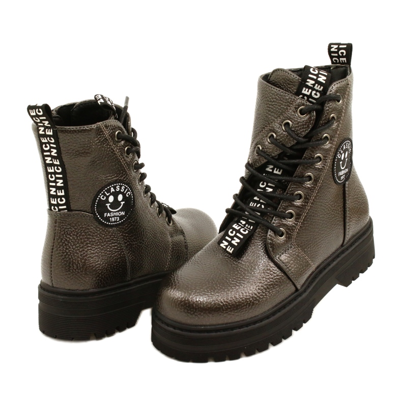 Print Fashionable Boots on The Slider Miss Evento 22DZ23-5257 Brown