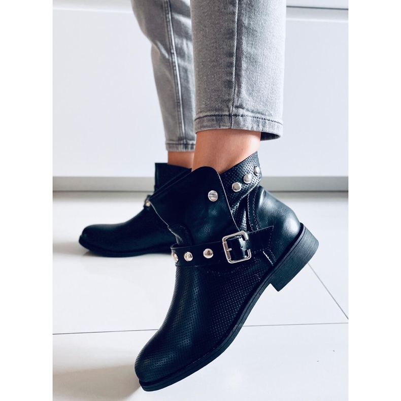 BM Cressida Black flat boots for women 2 BM Cressida Black flat boots for women 2