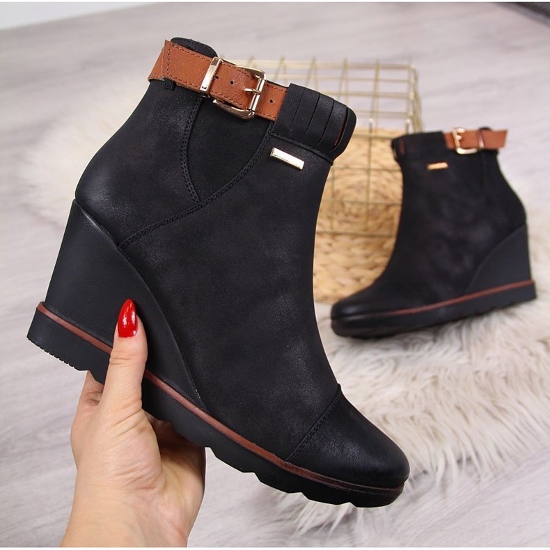 Black Black Filippo wedge sneakers 1