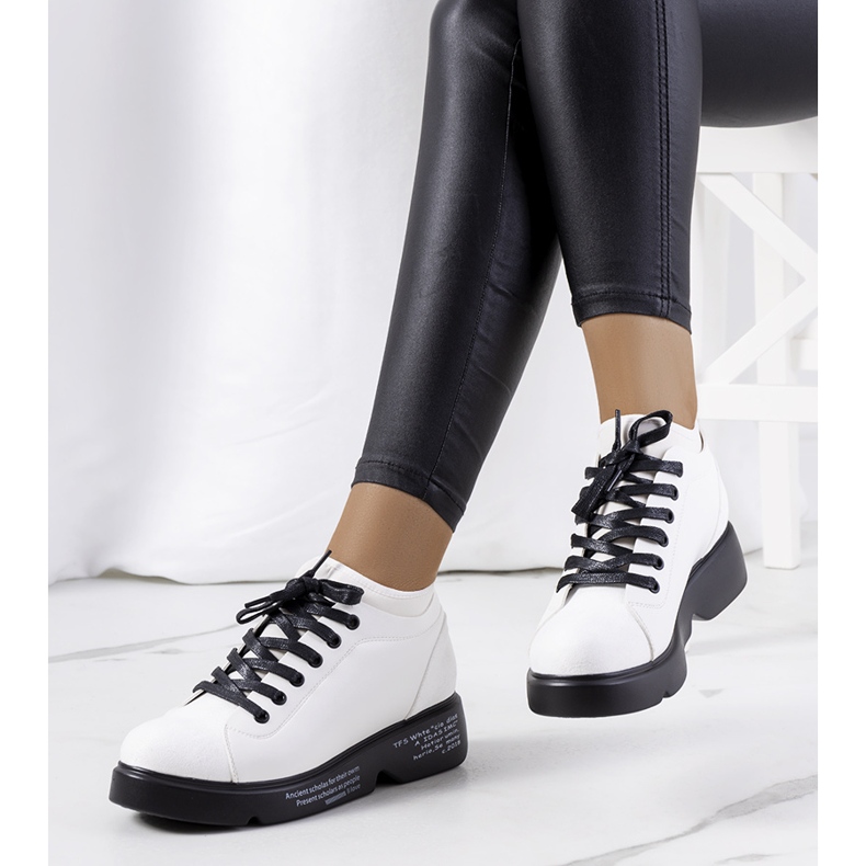 High-heeled white sneakers from Ambly 2