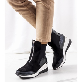PA1 Black sneakers on the Triaca wedge 1