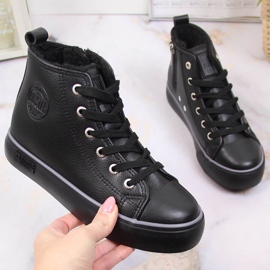 High-insulated black children's sneakers Big Star KK374228 1