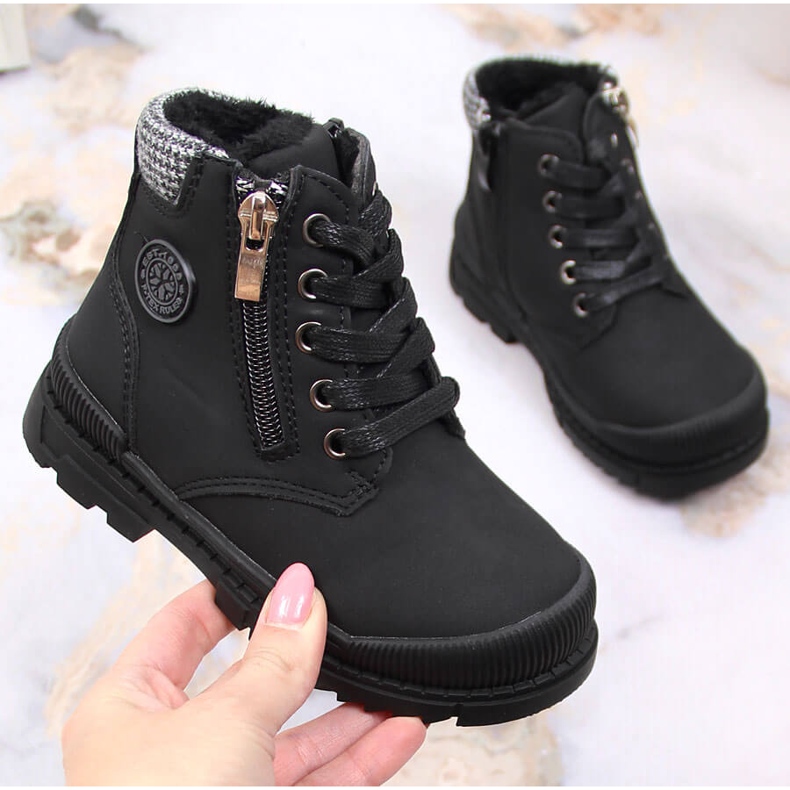 Black NEWS insulated children's boots 1 Black NEWS insulated children's boots 1