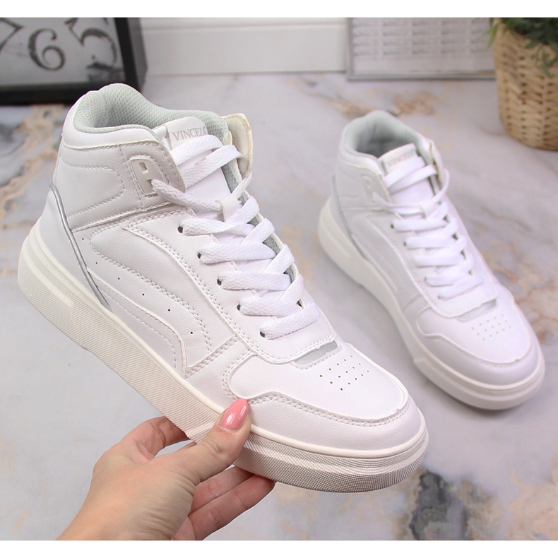 White Vinceza high-top sneakers 1