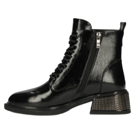 Patent insulated boots with decorative insulated heels Filippo W PAW384 black 2