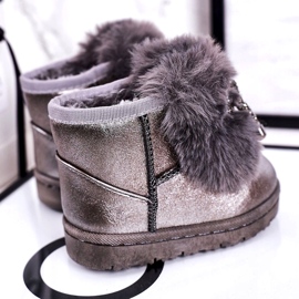 Children's Snow Boots With Fur Dark Gray Aurora 20228-1B / 2B grey 1