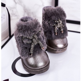 Children's Snow Boots With Fur Dark Gray Aurora 20228-1B / 2B grey 2
