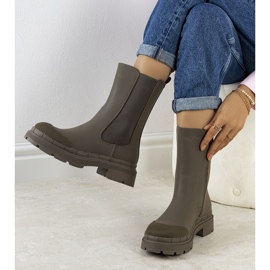 Dark green matte Antede boots 1