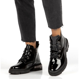 Warm Lacquered Boots Filippo DBT4173 BK black 1