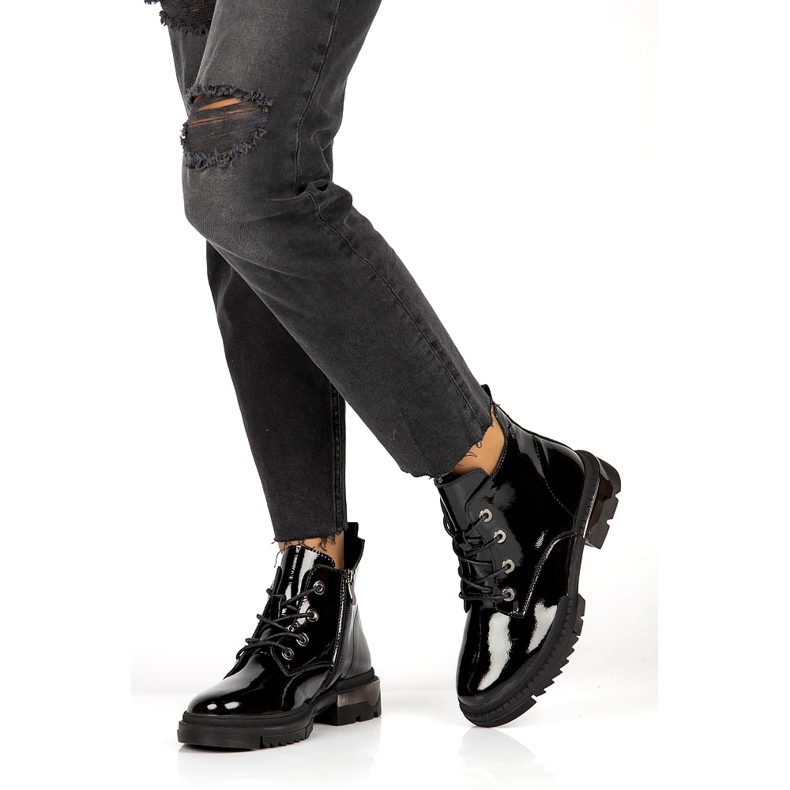 Warm Lacquered Boots Filippo DBT4173 BK black 3