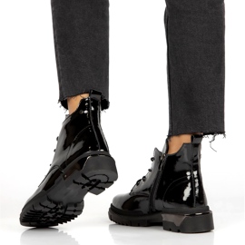 Warm Lacquered Boots Filippo DBT4173 BK black 4