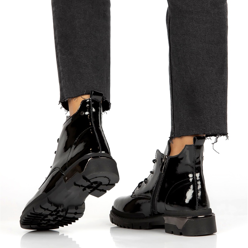 Warm Lacquered Boots Filippo DBT4173 BK black 4