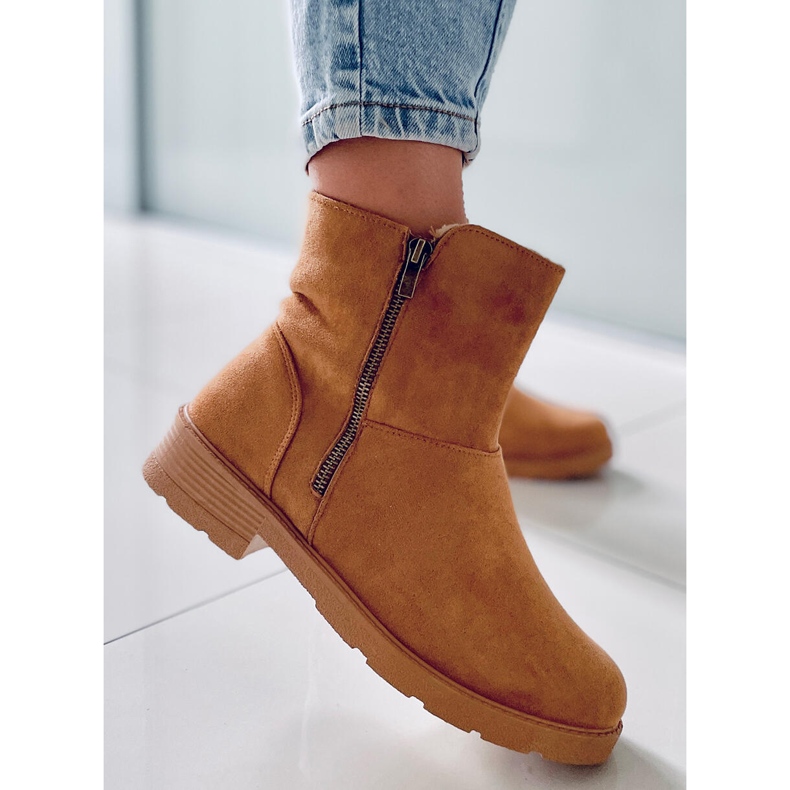 PA1 Kallen Camel flat boots brown 1