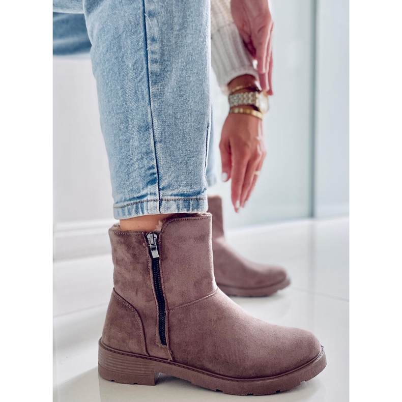 PA1 Kallen Khaki flat boots grey 2