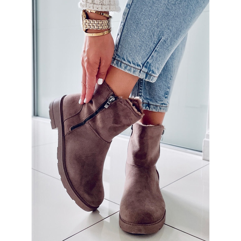 PA1 Kallen Khaki flat boots grey 1