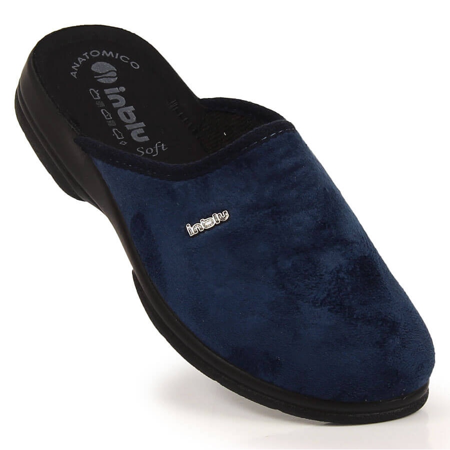 Comfortable men's navy blue Inblu slippers - Main Image