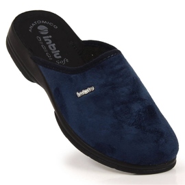 Comfortable men's navy blue Inblu slippers 1