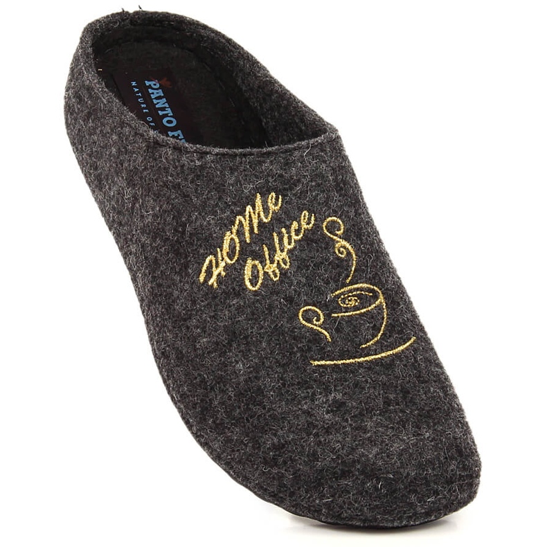 Comfortable women's gray felt slippers Panto Fino grey 1