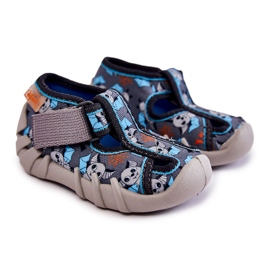 BEFADO S.A. Slippers Befado Velcro 190P104 Blue-Gray 1