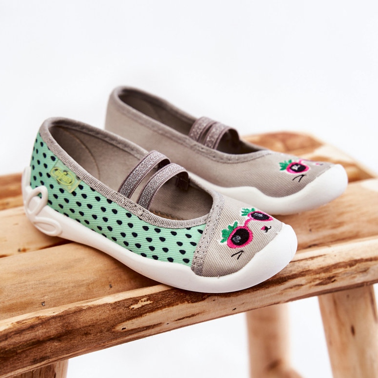 BEFADO S.A. Slippers of the Ballerina Befado Kitten 116X304 Green-Gray 1