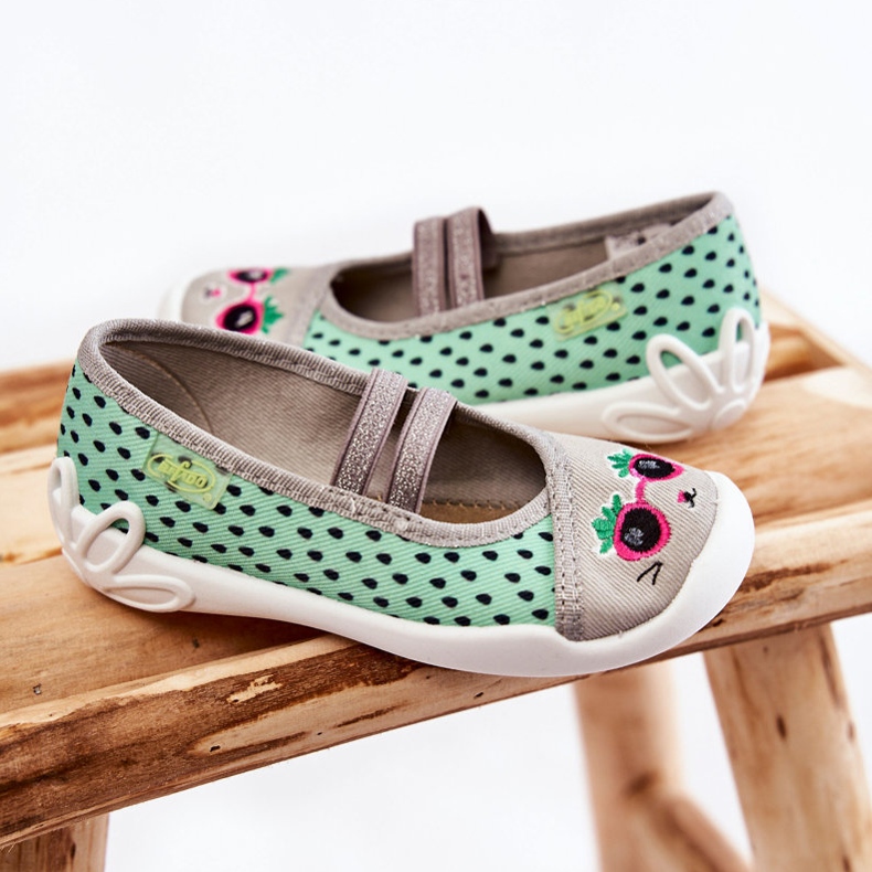 BEFADO S.A. Slippers of the Ballerina Befado Kitten 116X304 Green-Gray 2