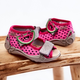 BEFADO S.A. Sandals On Velcro Watermelon Befado 342P045 Pink 1