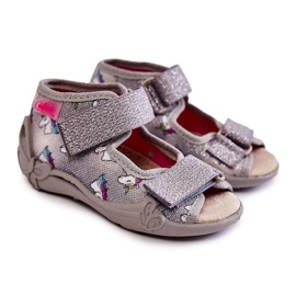 BEFADO S.A. Sandals With Velcro Unicorn Befado 342P044 Gray grey 1