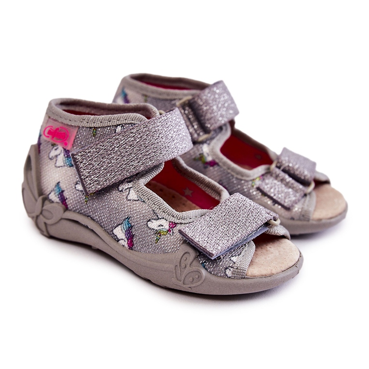 BEFADO S.A. Sandals With Velcro Unicorn Befado 342P044 Gray grey 1
