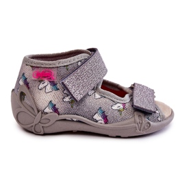 BEFADO S.A. Sandals With Velcro Unicorn Befado 342P044 Gray grey 2