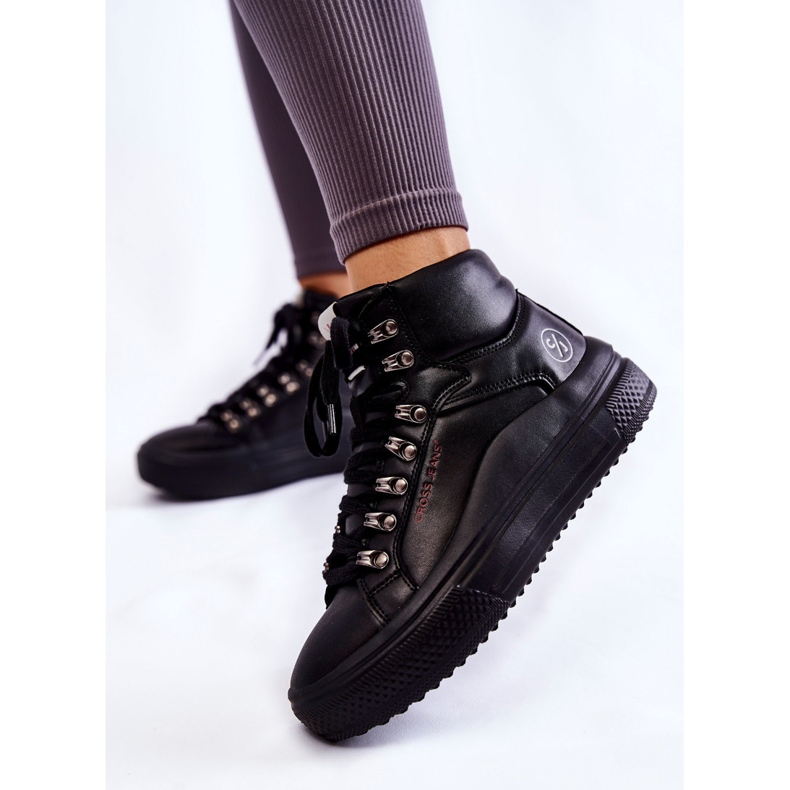 Women's High Sneakers Cross Jeans KK2R4029C Black 2 Women's High Sneakers Cross Jeans KK2R4029C Black 2