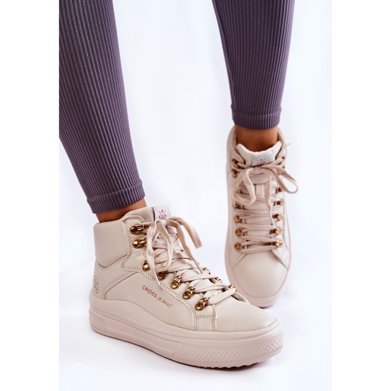 Women's High Sneakers Cross Jeans KK2R4027C Beige 1