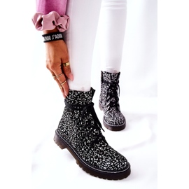 Women's boots Glany Workers Maciejka Black-White 01609-48 3 Women's boots Glany Workers Maciejka Black-White 01609-48 3